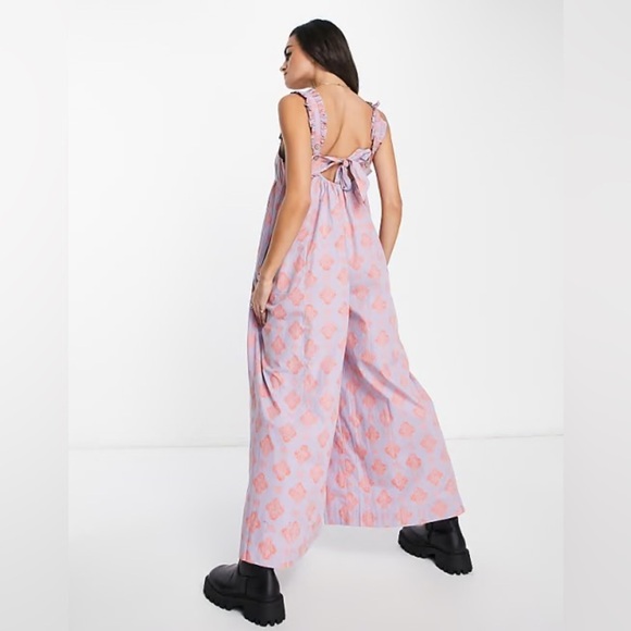 Free People Katya printed jumpsuit in Lilac (D10) - Picture 5 of 11